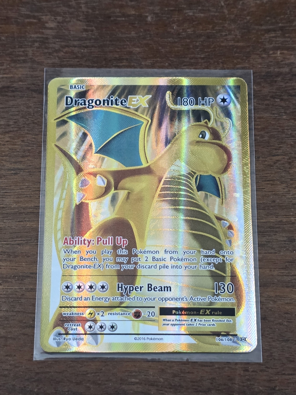 Pokemon Tcg Dragonite EX #106 - Evolutions  - rare 106/108 Card